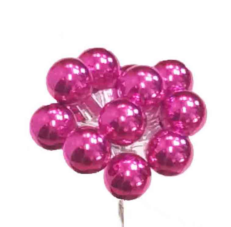 X5255 - Hot Pink 25mm Glass Balls - 3.05 bu, 2.75/12