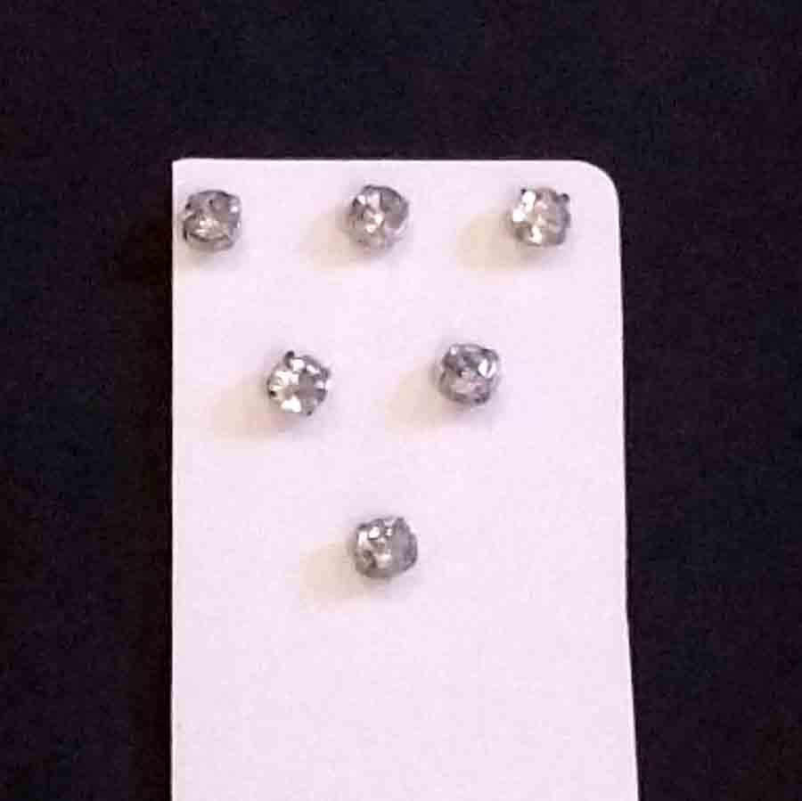 WA87 - 8mm Rhinestone Stem - 3.95 card of 12, 3.70/12