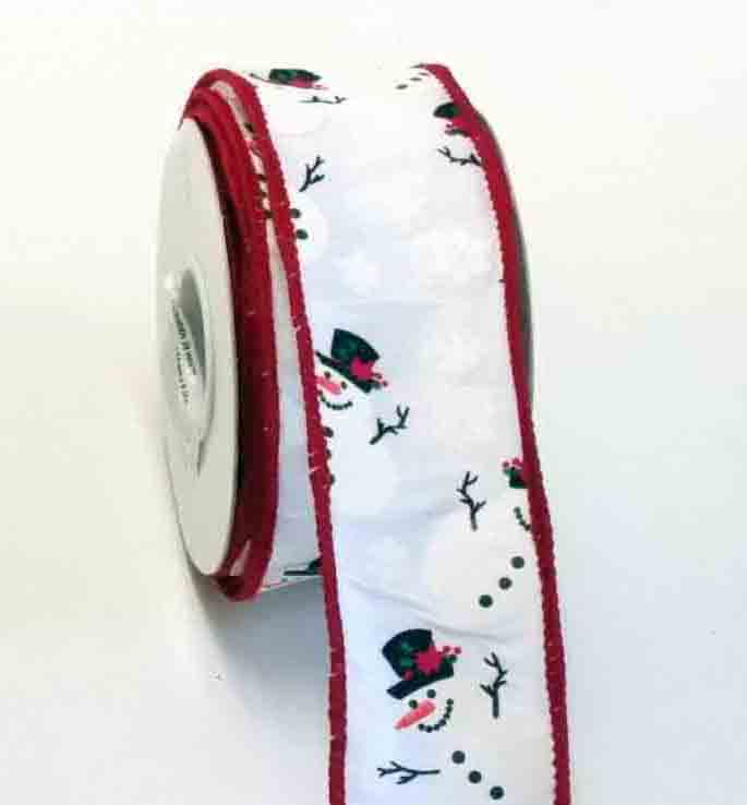 7566 - 2.25" x 10 yds Wired Snowman - 8.95 bolt