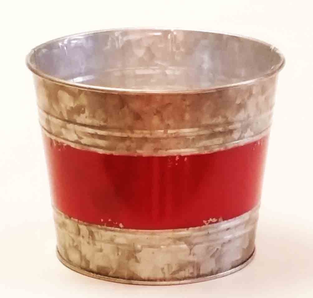 M6 - 6.5" Metal Pot with Liner - 3.95 ea, 3.50/48 -