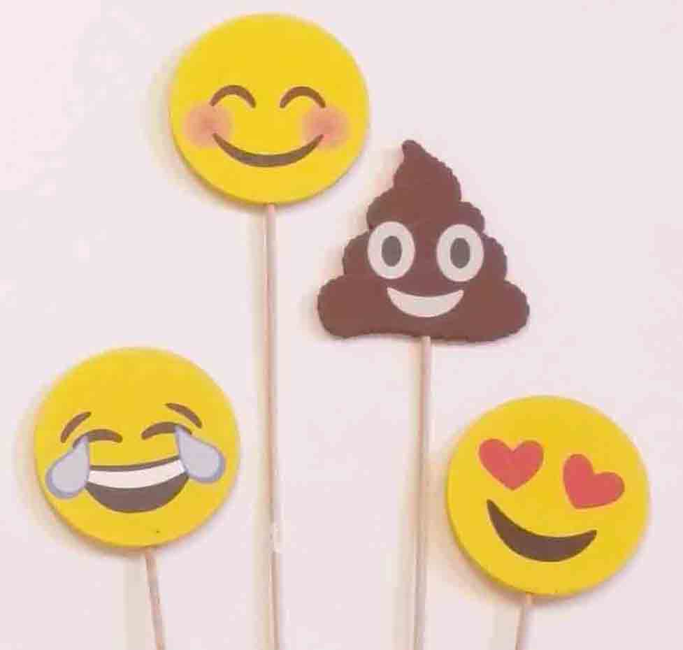 2911 - 2.75" Emoji on 18" Stick - .75 ea, .65/12