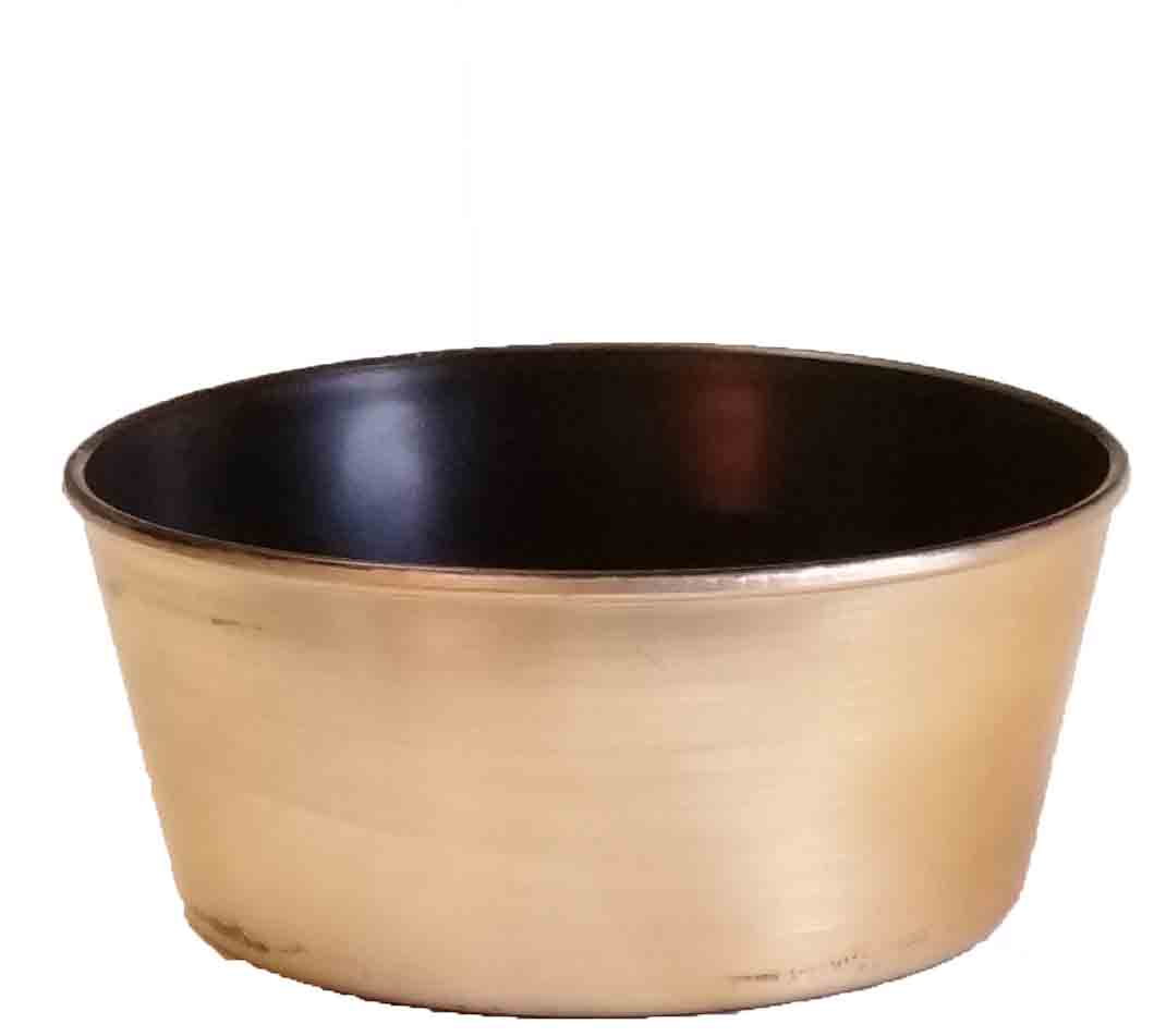 3412 - 9" Brush Gold Plastic Bowl - 6.90 ea, 6.40/16